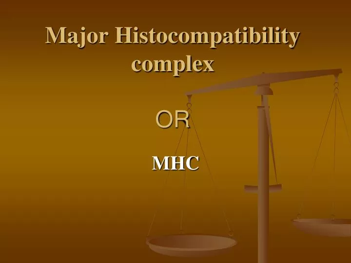 major histocompatibility complex or