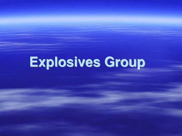 explosives group
