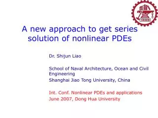 A new approach to get series solution of nonlinear PDEs