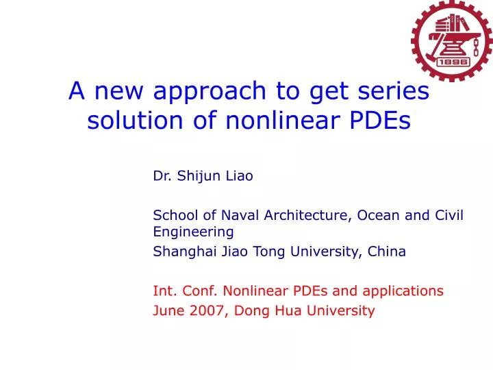 a new approach to get series solution of nonlinear pdes
