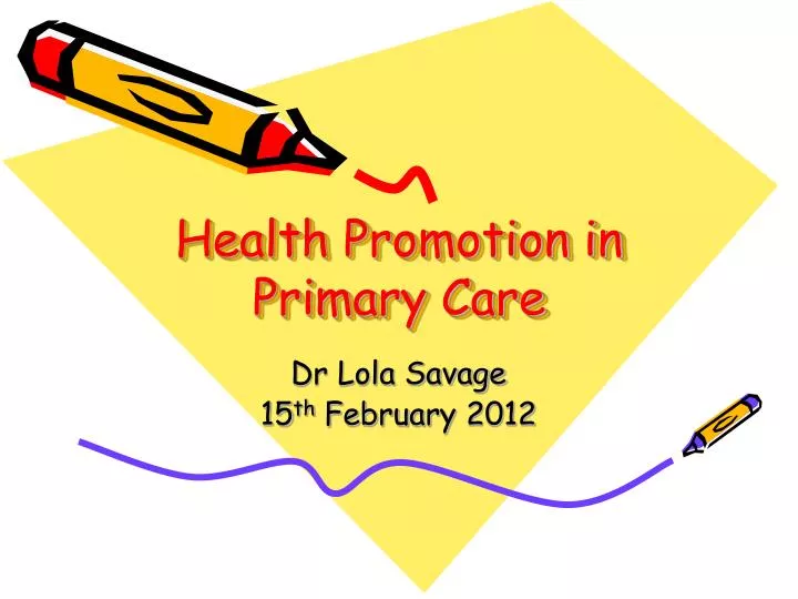 health promotion in primary care