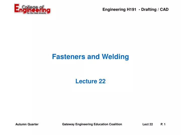fasteners and welding