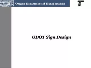ODOT Sign Design