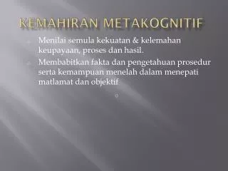 kemahiran metakognitif