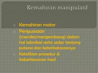 kemahiran manipulatif