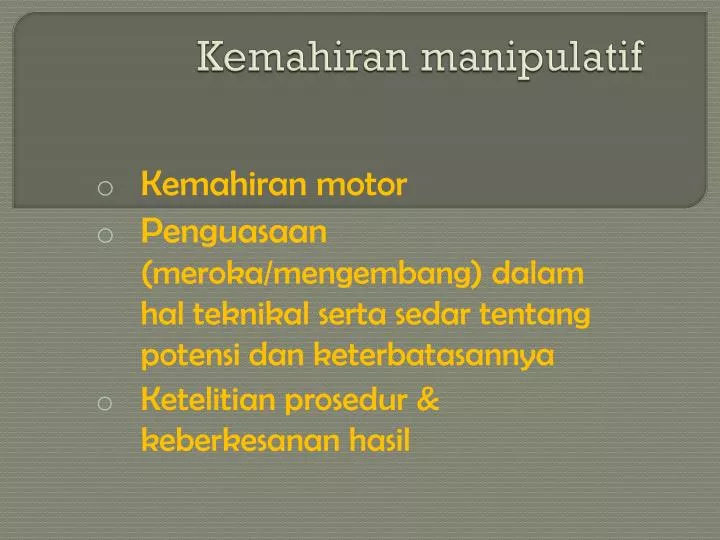 kemahiran manipulatif