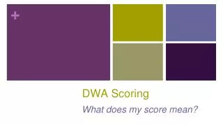 DWA Scoring