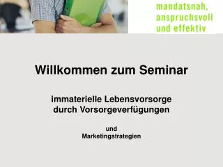 willkommen zum seminar