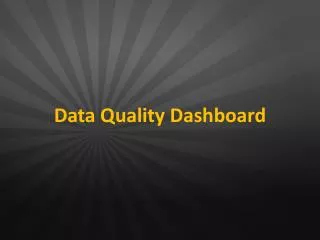 Data Quality Dashboard