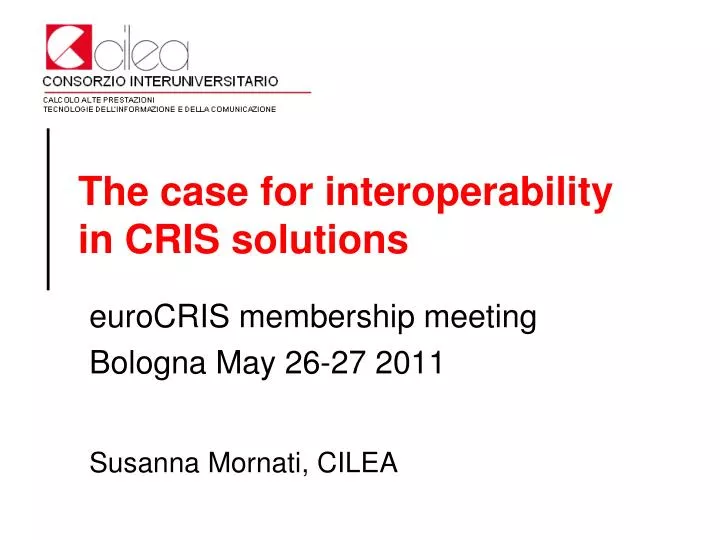 the case for interoperability in cris solutions
