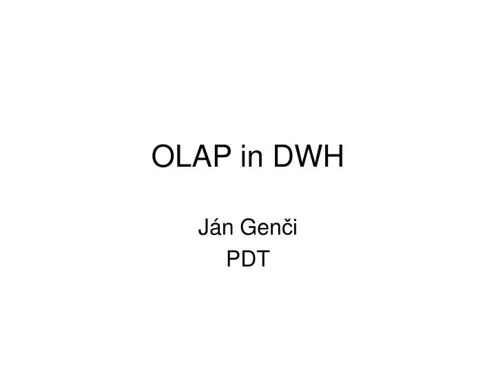 olap in dwh