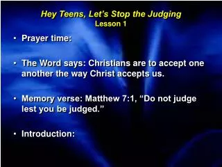 hey teens let s stop the judging lesson 1