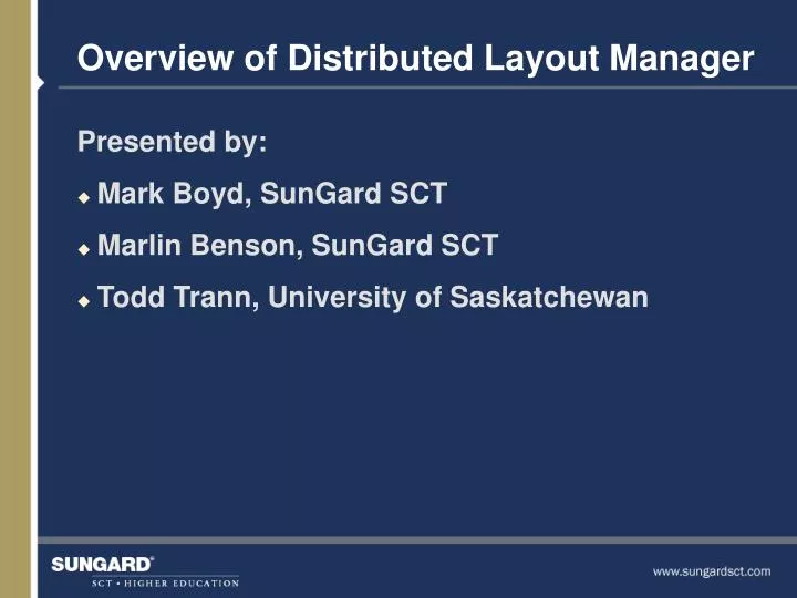 overview of distributed layout manager