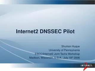 internet2 dnssec pilot
