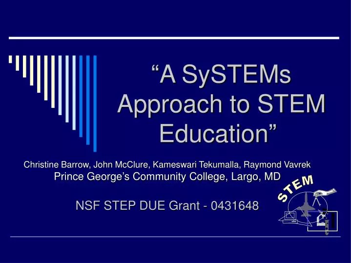 a systems approach to stem education