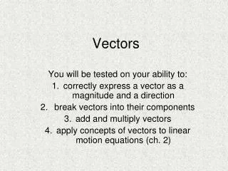 Vectors