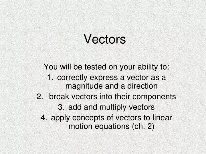 vectors