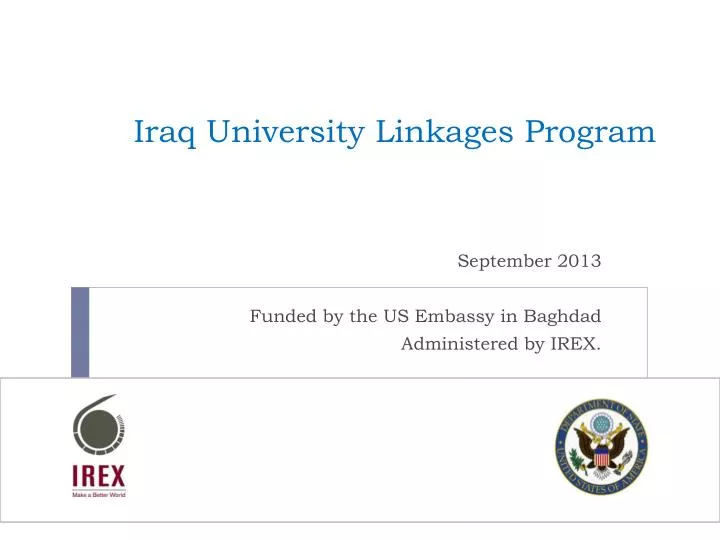 iraq university linkages program