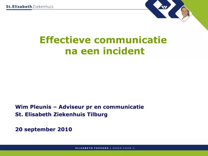 effectieve communicatie na een incident