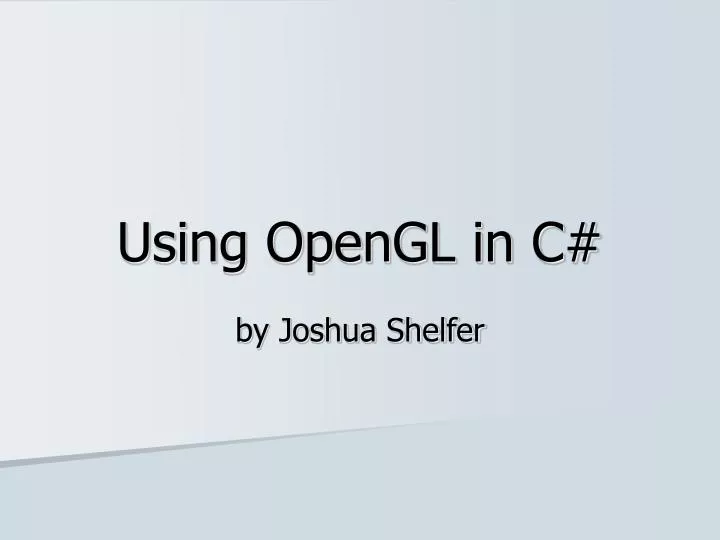 using opengl in c