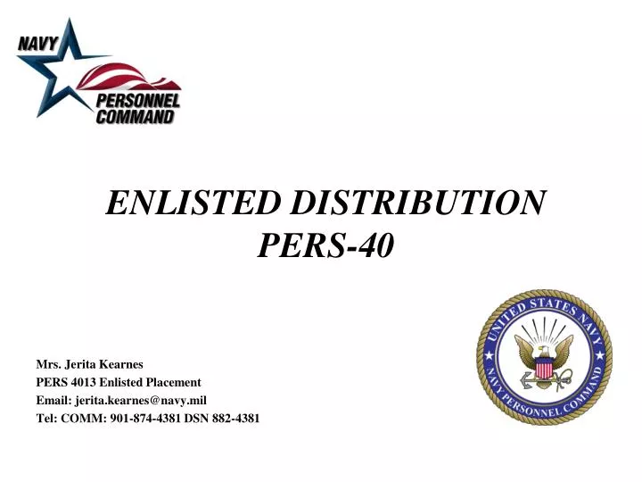 enlisted distribution pers 40