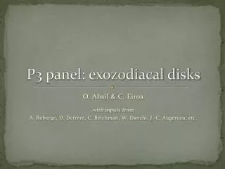 P3 panel: exozodiacal disks