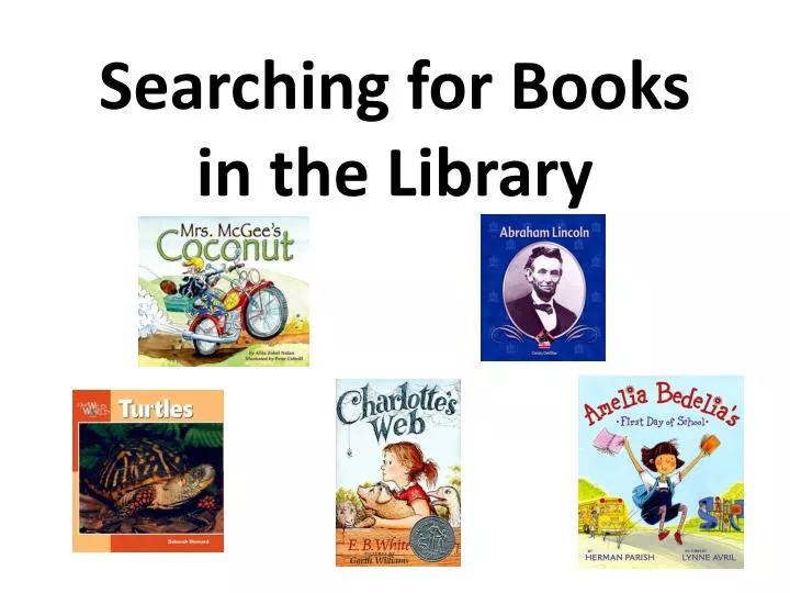 searching for books in the library