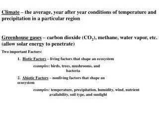 Biotic					Abiotic