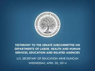 u.s. secretary of education arne duncan Wednesday, April 30, 2014