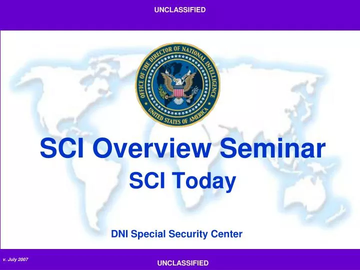 sci overview seminar sci today