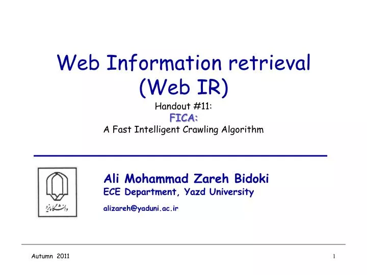 web information retrieval web ir