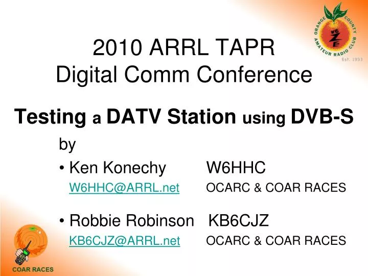 2010 arrl tapr digital comm conference