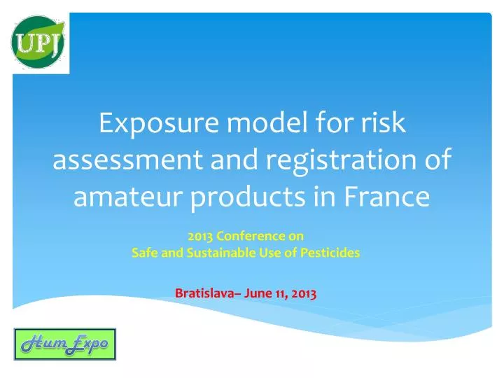 exposure model for risk assessment and registration of amateur products in france