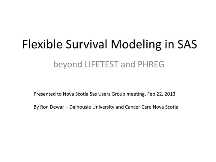 flexible survival modeling in sas