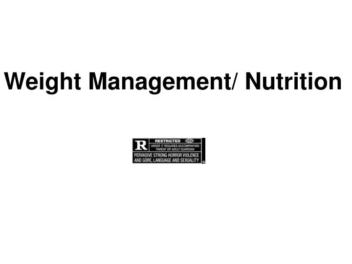 weight management nutrition
