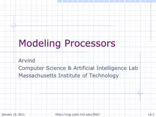 Modeling Processors