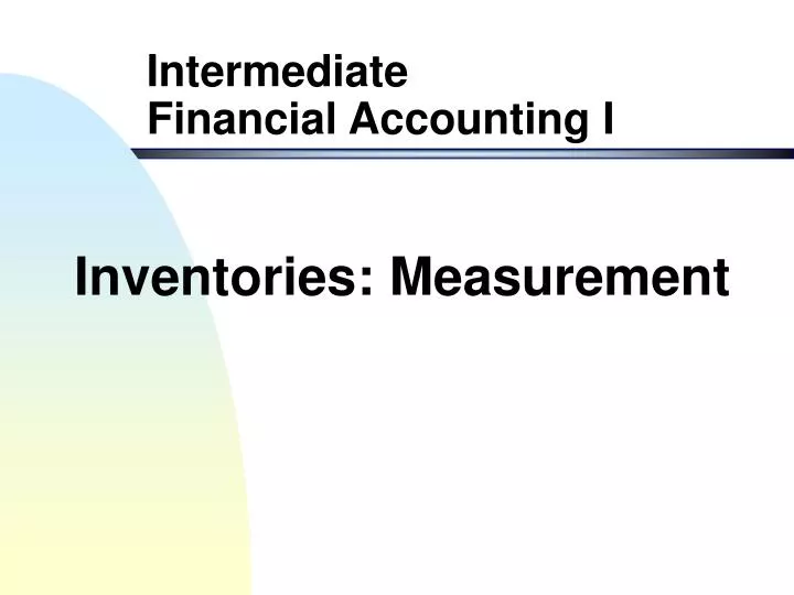 inventories measurement