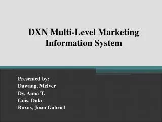 DXN Multi-Level Marketing Information System