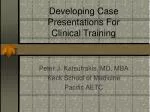 Developing Case Presentations For Clinical Training - slide 1