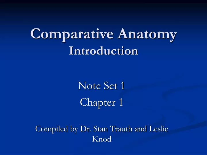 comparative anatomy introduction