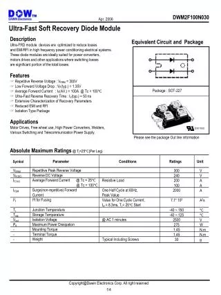 Description Ultra-FRD module devices are optimized to reduce losses