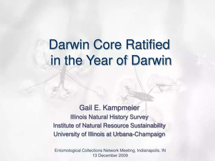 darwin core ratified in the year of darwin