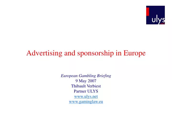 advertising and sponsorship in europe