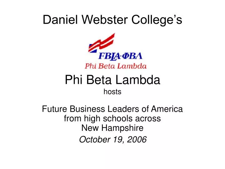daniel webster college s phi beta lambda hosts