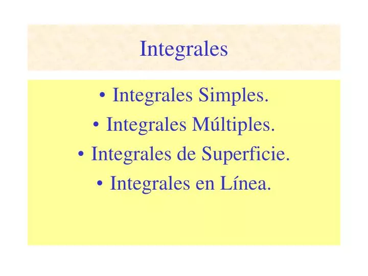 integrales