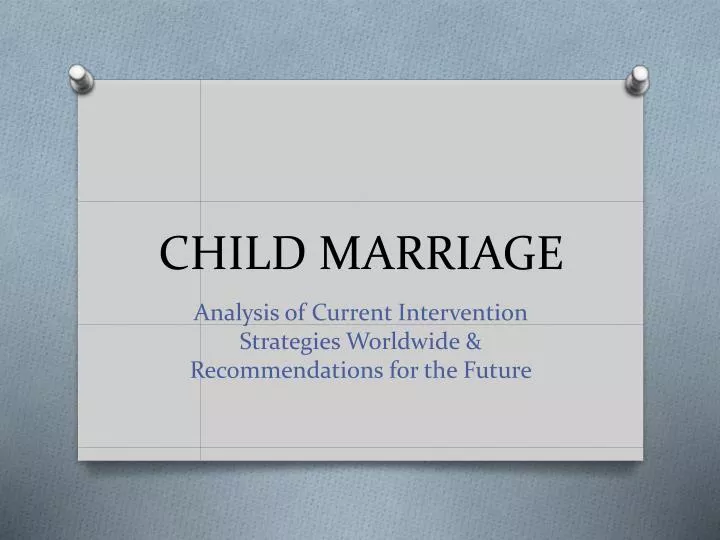 child marriage