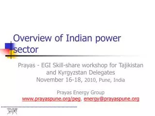 Overview of Indian power sector