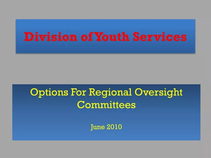 division of youth services