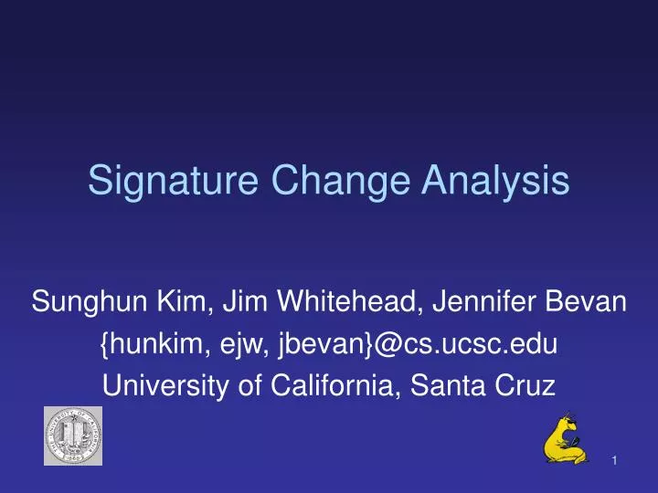 signature change analysis