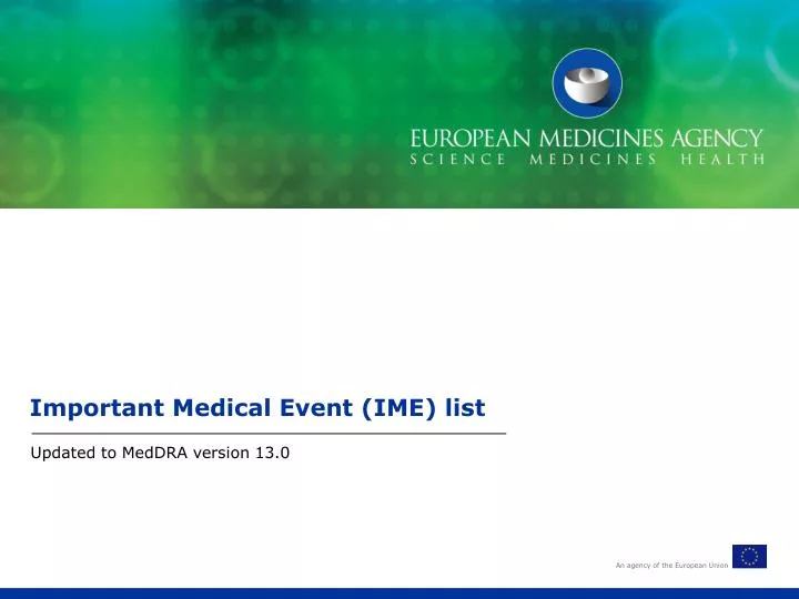 important medical event ime list